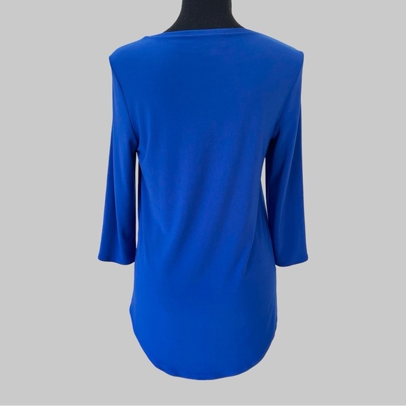 Joseph Ribkoff 3/4 Sleeve Round Hem Blouse Made in Canada - Picture 3 of 12